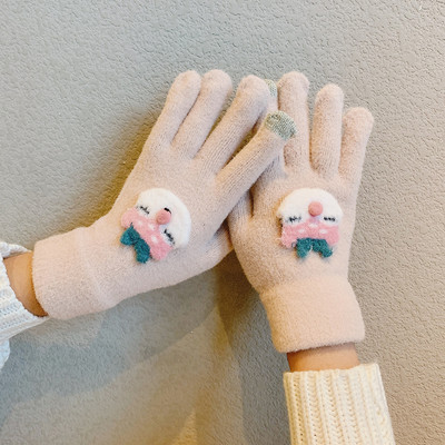 Női téli kesztyű 3D elemmel