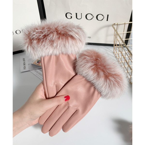 Női bőrkesztyű pehellyel - két modell