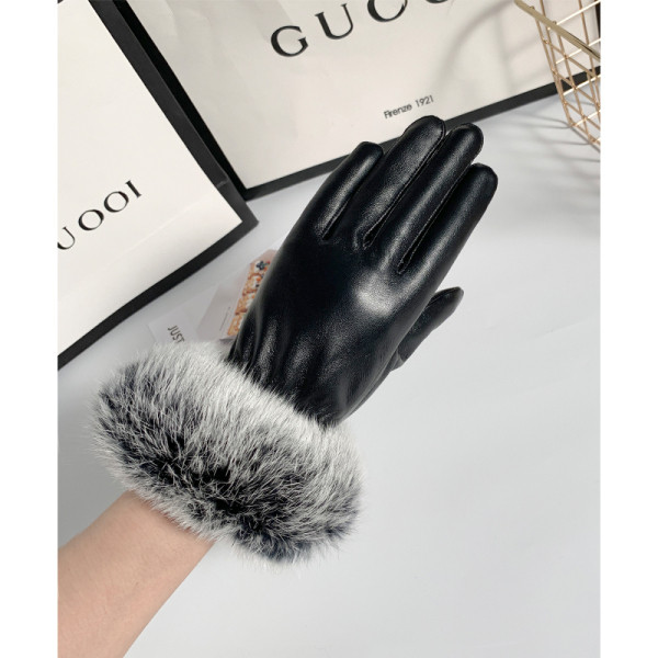 Női bőrkesztyű pehellyel - két modell