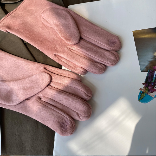 Gyöngyös női velúr kesztyű