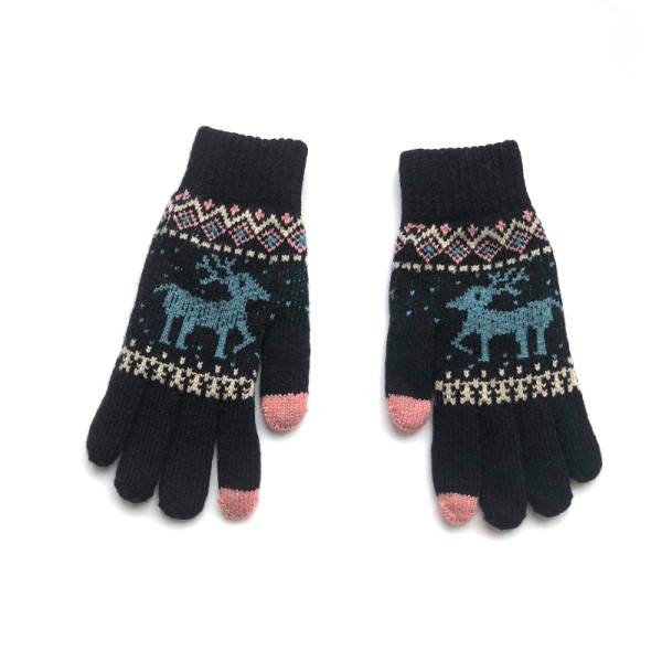 Ζεστά γυναικεία γάντια με τάρανδο σε πέντε χρώματα