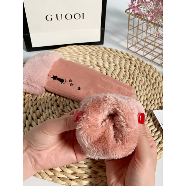 Ženske zimske rukavice s perom i vezom