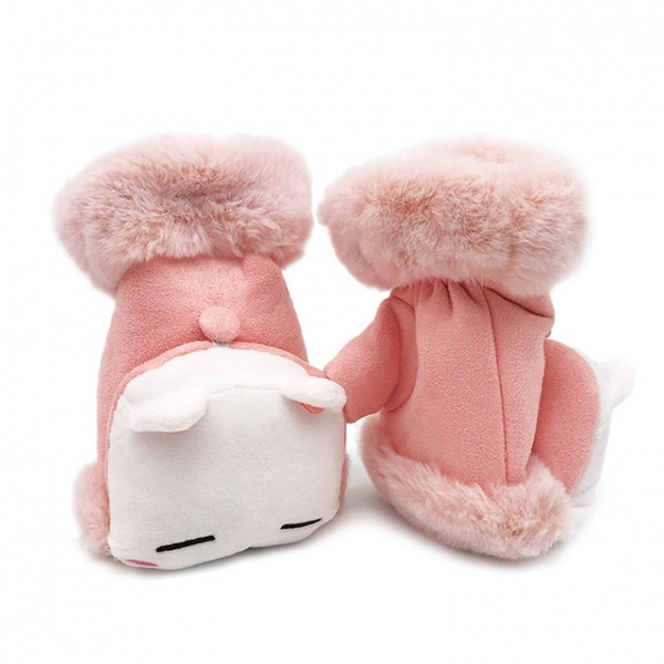 Γυναικεία βελούδινα γάντια με τρισδιάστατα στοιχεία