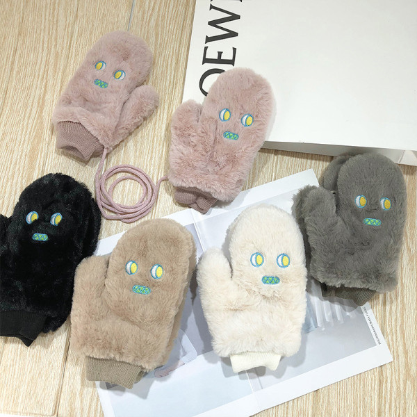 Női pehelykesztyű - hímzéssel