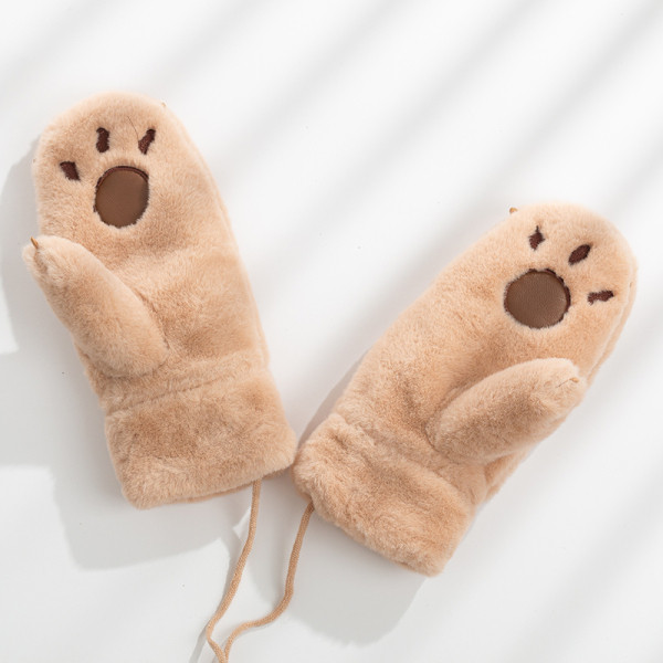 Női pehelykesztyű fűzővel és hímzéssel