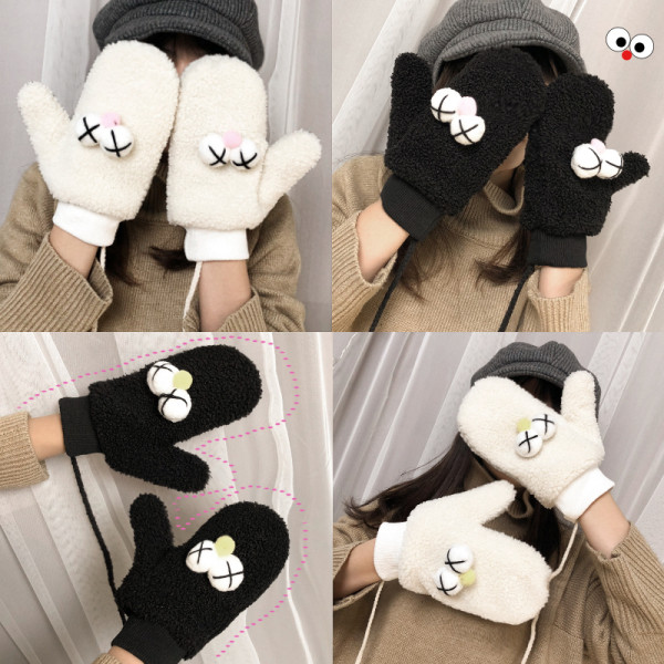 Μοντέρνα  γυναικεία γάντια με τρισδιάστατο στοιχείο