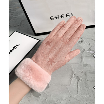 Γυναικεία βελούδινα γάντια και ζεστή φόδρα