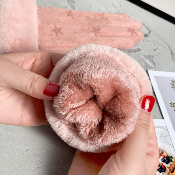 Γυναικεία βελούδινα γάντια και ζεστή φόδρα