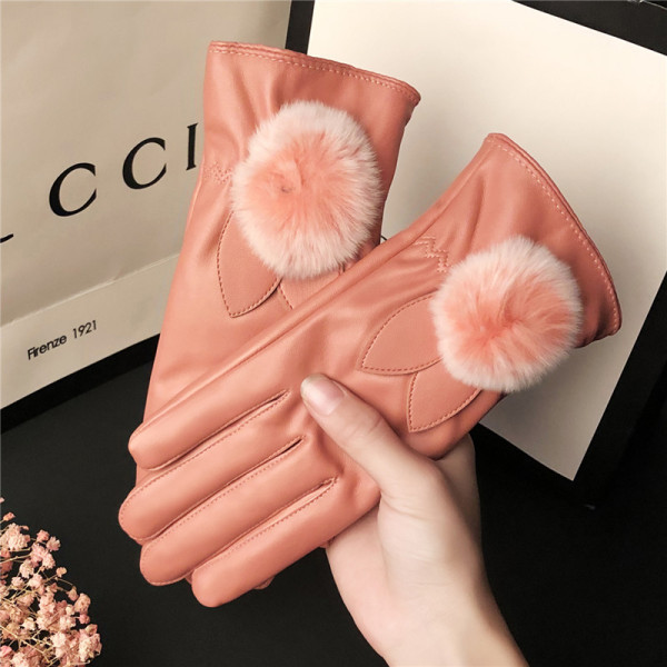 Női bőrkesztyű pehelytal