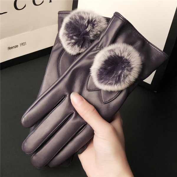 Női bőrkesztyű pehelytal