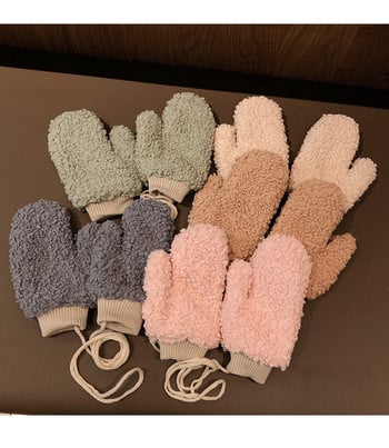 Плюшени дамски ръкавици в няколко цвята