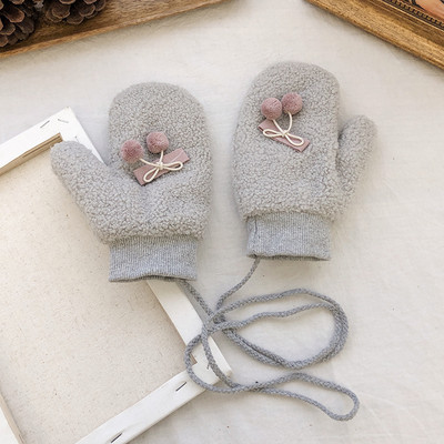 Női plüss kesztyű 3D nyuszi díszítéssel