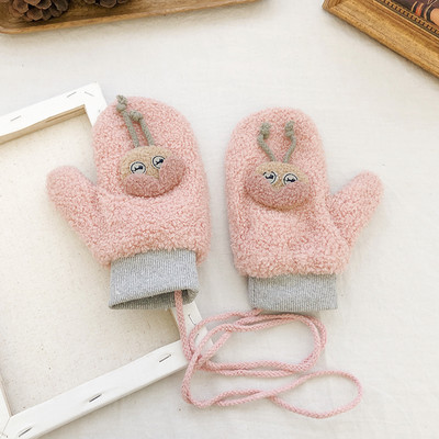 Női plüss kesztyű 3D nyuszi díszítéssel