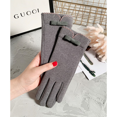 Női pamut kesztyű szalaggal