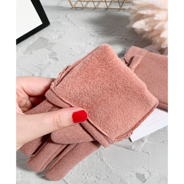 Női pamut kesztyű szalaggal