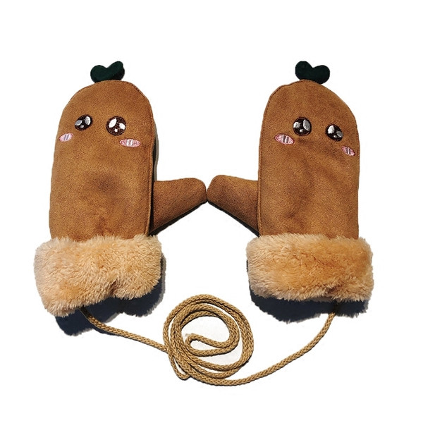 Meleg és kényelmes, téli női kesztyű applikációkkal