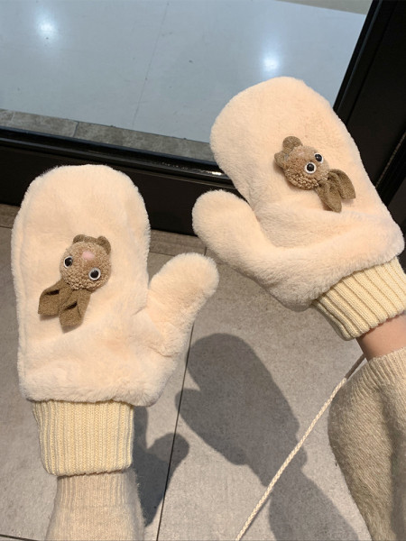 Női téli kesztyű 3D elemekkel - pehely