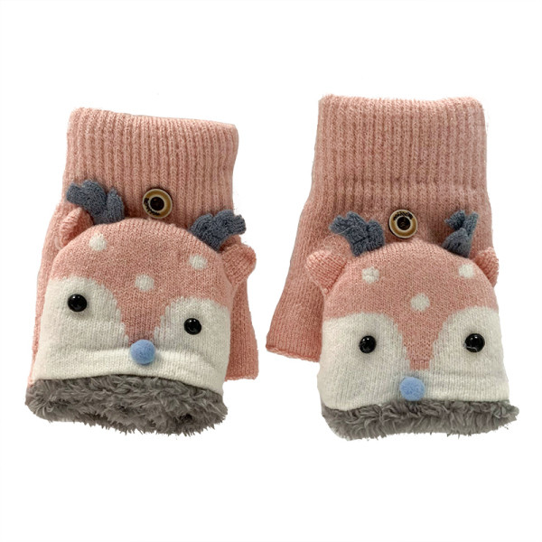 Karácsonyi női kesztyűk különböző színekben 3D elemekkel