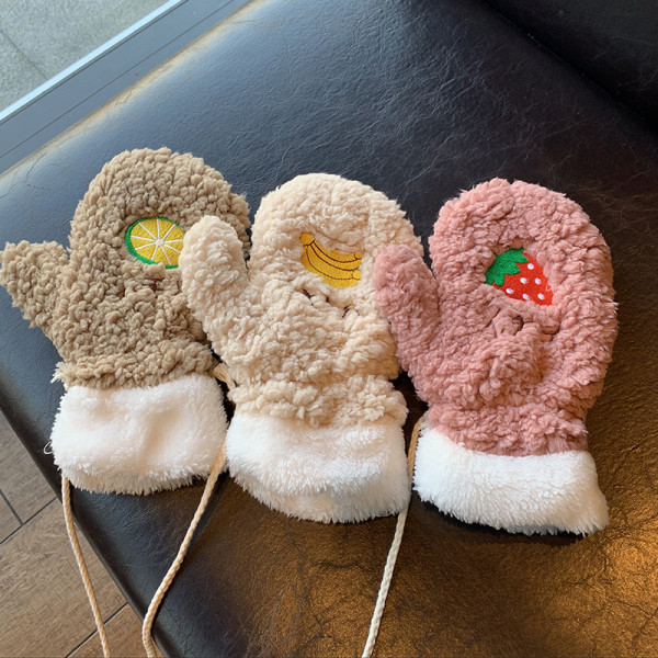 Új modell női plüss kesztyűk hímzéssel