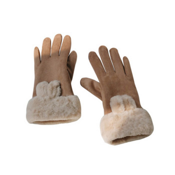 Меки и удобни дамски ръкавици с декорация на заешки уши