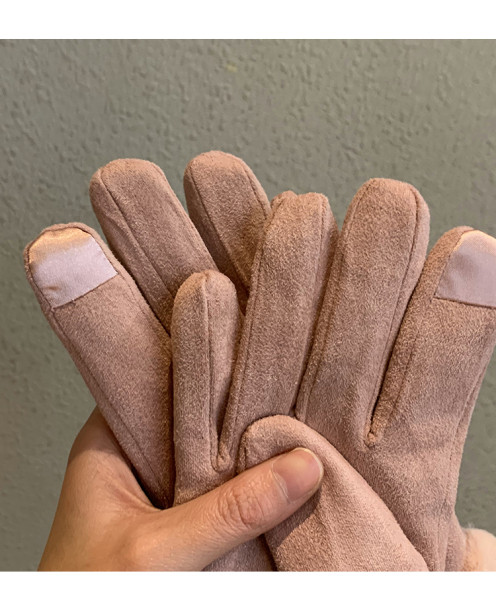 Puha és kényelmes női kesztyű nyúlfül díszítéssel