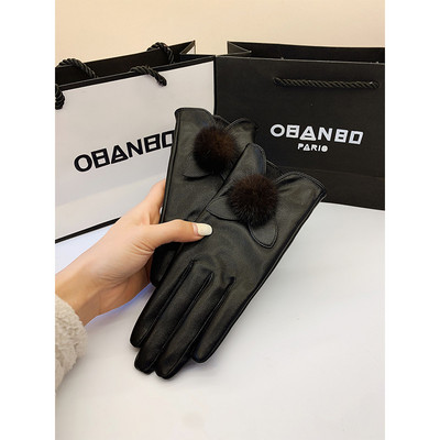 Sima modell női kesztyű eko bőrből