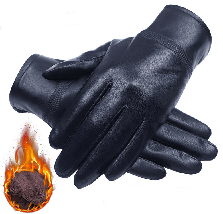 Fekete női bőrkesztyű - többféle modell