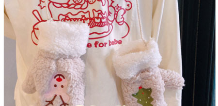 Γυναικεία γάντια με κεντήματα και κορδόνια