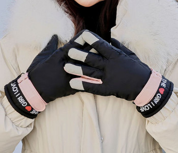 Дамски ежедневни ръкавици с топла подплата и апликация