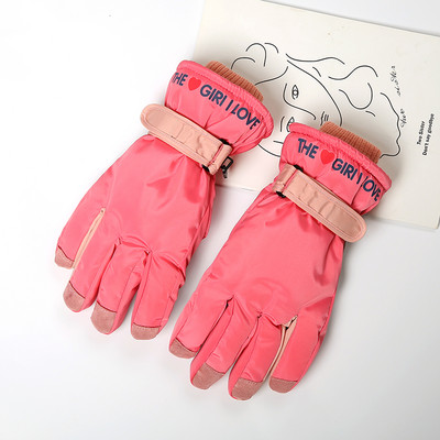 Női alkalmi kesztyű meleg béléssel és rátéttel