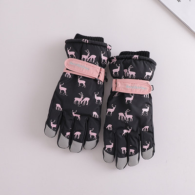 Női alkalmi kesztyű meleg béléssel és rátéttel