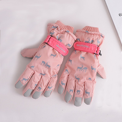 Női alkalmi kesztyű meleg béléssel és rátéttel