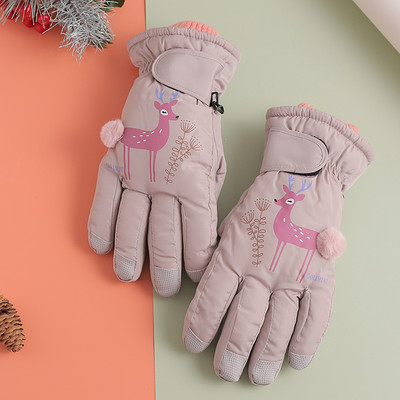 Női alkalmi kesztyű meleg béléssel és rátéttel