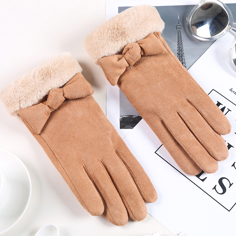 Női alkalmi téli kesztyű pehellyel - többféle modell