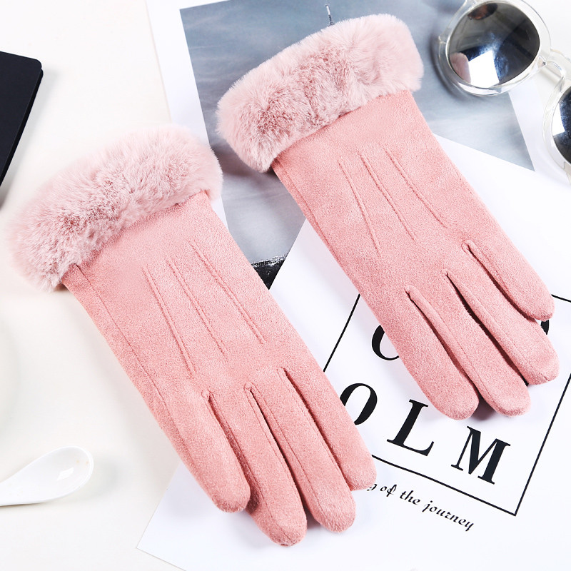 Női alkalmi téli kesztyű pehellyel - többféle modell