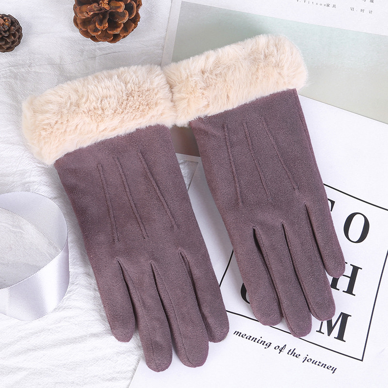 Női alkalmi téli kesztyű pehellyel - többféle modell