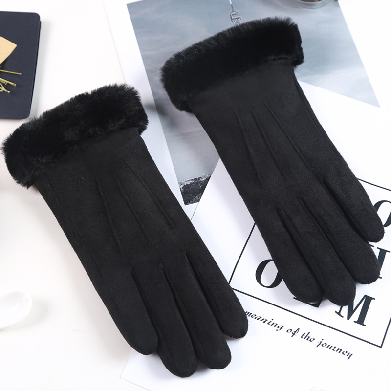 Női alkalmi téli kesztyű pehellyel - többféle modell
