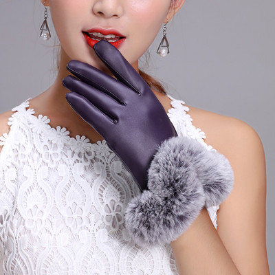 Γάντια γυναικεία  από οικολογικό δέρμα ή οικολογικό βελούδο