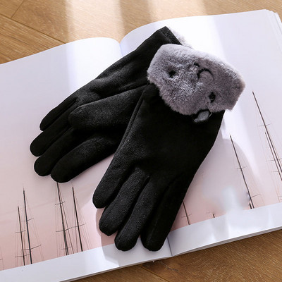 Modern női kesztyű 3D elem-fülekkel