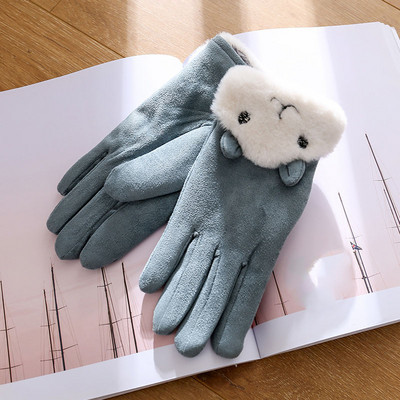 Modern női kesztyű 3D elem-fülekkel