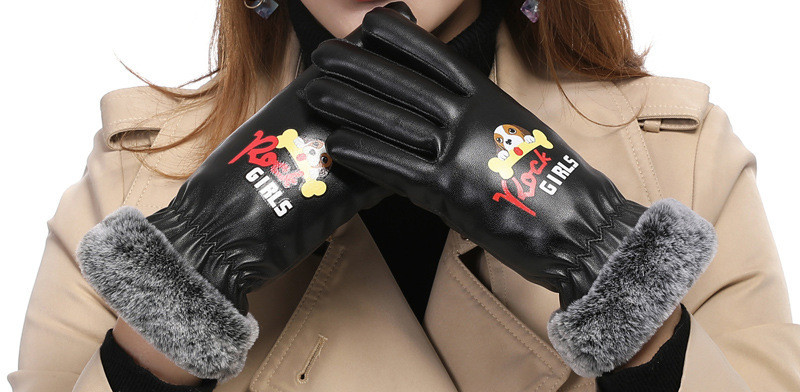 Ženske crne kožne rukavice - četiri modela