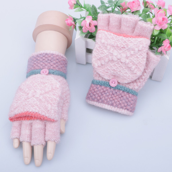 Női téli kesztyűs, gombos szabású modell