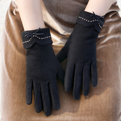 Γυναικεία γάντια μοντέρνα με κορδέλα-τρία μοντέλα