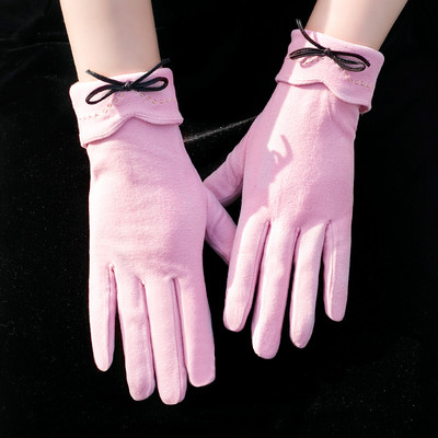 Γυναικεία γάντια μοντέρνα με κορδέλα-τρία μοντέλα