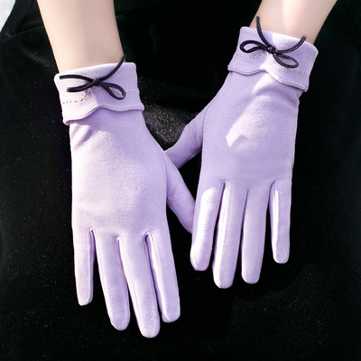 Γυναικεία γάντια μοντέρνα με κορδέλα-τρία μοντέλα