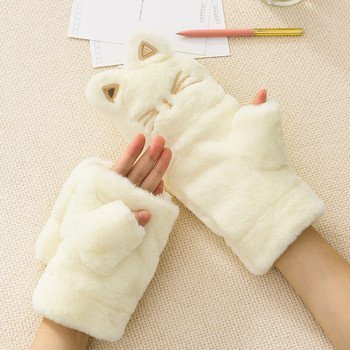 Дамски пухени ръкавици с бродерия-няколко модела 