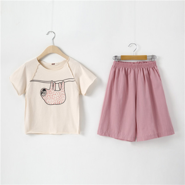 Gyerekkészlet lányoknak rövid ujjú blúzból és nadrágból