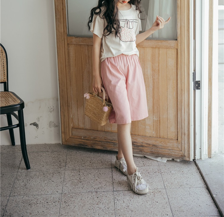 Gyerekkészlet lányoknak rövid ujjú blúzból és nadrágból