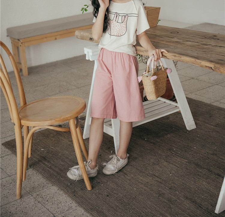 Gyerekkészlet lányoknak rövid ujjú blúzból és nadrágból