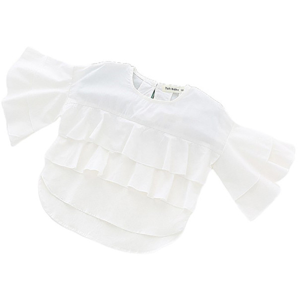 Aktuális gyerekblúz lótusz ujjal és ovális nyakkivágással